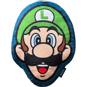 Polštář 3D Polštářek Super Mario Luigi 40 cm