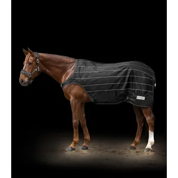 Vybavení pro koně Nepromokavá pracovní deka Waldhausen Reflex, černá/stříbrná, 125 cm