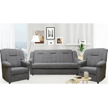 Obývací stěna Sedací souprava Panda 3+1+1 Aston 17 tmavě šedá