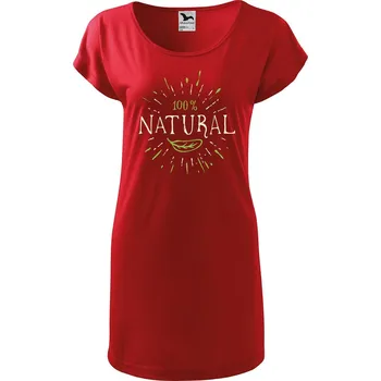 Dámské tričko DOBRÝ TRIKO Dámské tričko/šaty 100% natural Velikost: XL, Barva: Červená