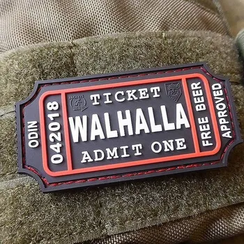Nášivka Nášivka WALHALLA TICKET BEER velcro plast SWAT (Nášivka WALHALLA TICKET BEER velcro plast SWAT)