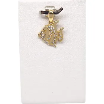 Přívěsek Přívěšek ryba se zirkony, 1,08 g, Au 585