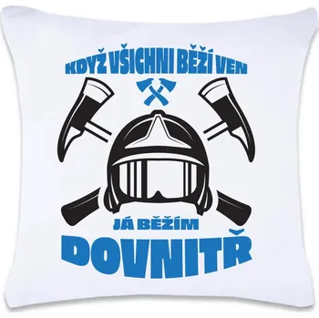 Dekorativní polštářek DOBRÝ TRIKO Polštář s potiskem 40 x 40 cm Běžím dovnitř