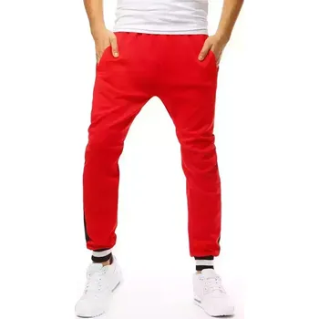 Červené pánské tepláky s černým pruhem UX3359 Velikost: L