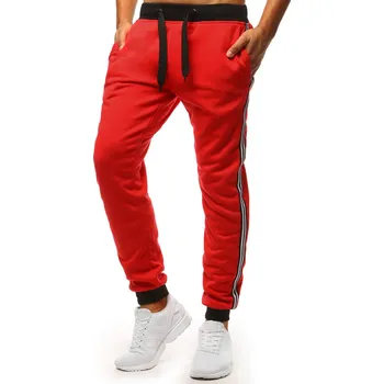 Červené tepláky s pruhy na bocích UX3536 Velikost: XL