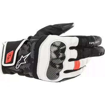 Moto rukavice Rukavice Alpinestars SMX-Z Drystar černo-bílo-červené