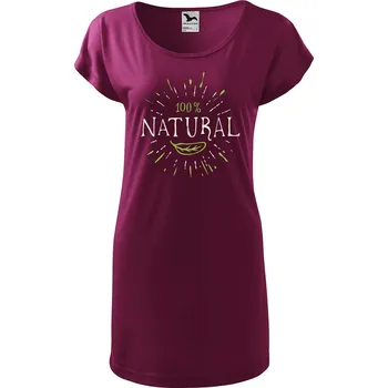 Dámské tričko DOBRÝ TRIKO Dámské tričko/šaty 100% natural Velikost: M, Barva: Fuksiová
