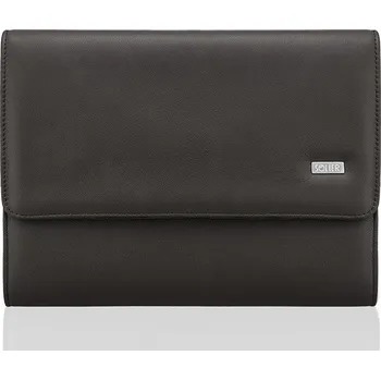 Dámská aktovka Pánská kožená černá taška SOLIER (SA01 DARK BROWN) Velikost: ONE SIZE