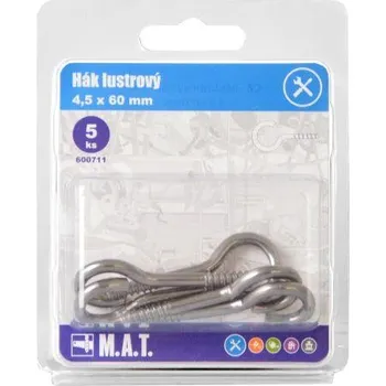 M.A.T. GROUP hák lustrový 60mm lesk (5ks)