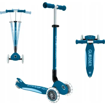 Koloběžka Balancní koloběžka pro děti 3-9 let, svítící LED kolečka Globber, tyrkysová