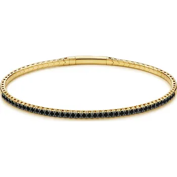 Náramek Luxusní flexi tenisový náramek KU1749B žluté zlato 180 mm