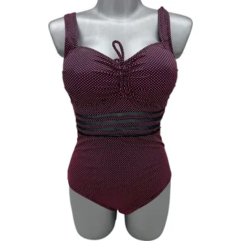 Dámské plavky Life Beach Dámské jednodílné plavky bez kostice a odepínací vložkou ALEX Barva: Červená, Velikost: 4XL