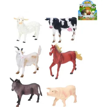 Figurka Zvířata domácí farma 15-20cm plastové figurky zvířátka 6 druhů
