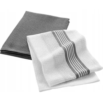 Utěrka Bavlněné kuchyňské utěrky GRAND CHEF, šedé, 2 kusy