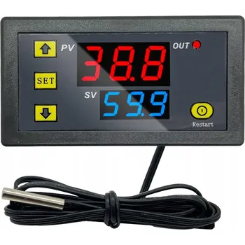 Termostat Elektronický termostat Regulátor teploty 230V Sonda