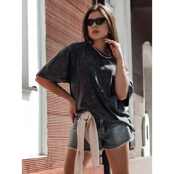 Tmavě šedé oversize tričko DREY RY2653 Velikost: ONE SIZE