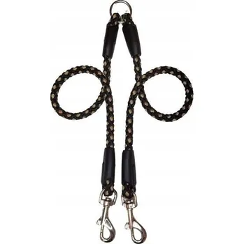 Vodítko pro psa Palkar vodítko rozdvojka pro psy 40 cm x 8 mm černo-béžová