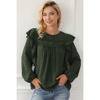 Dámská halenka OMG Dámská halenka Dorthe tmavě zelená M