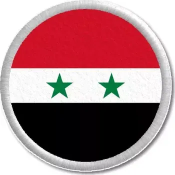 Vlajka Pelisport Syrská vlajka tištěná nášivka ø 4,5 cm