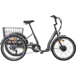 LIBERTY COMFY e-trojkolka 24" 6spd Disk, diferenciál, antracitová, 36V 17,5Ah