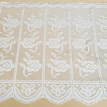 ČM textilní Vitrážová záclona RŮŽIČKY 40 cm