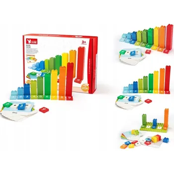 ostatní stavebnice Wange DUBIE 510 Vzdělávací Stavebnice pro ranou matematiku 119 dílků + 10 karet