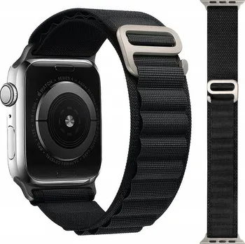 Řemínek na hodinky ŘEMÍNEK pro Apple Watch 4 5 6 7 8 SE 42/44/45 mm ČERNÝ
