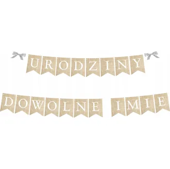 NÁPIS k narozeninám BANNER BOHO EKO girlanda NAROZENINY + JMÉNO