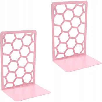 Obraz 2 x RŮŽOVÉ PODPĚRKY NA KNIHY PRO DĚTI - KOVOVÉ, PROTISKLUZOVÉ