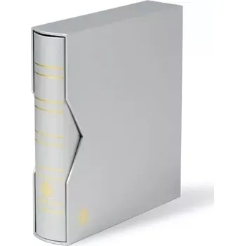 Obal pro sběratelský předmět Leuchtturm Pořadač OPTIMA Metalic stříbrný s kazetou