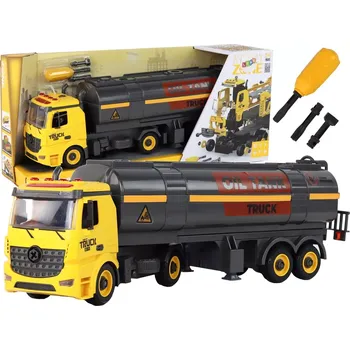 autíčko Lean Toys DIY cisternový vůz pro montáž a demontáž zvuku žlutého světla