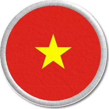 Vlajka Pelisport Vietnamská vlajka tištěná nášivka ø 4,5 cm