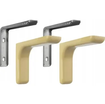 Držák na polici Konzole na polici úhelník s krytkou KN-377 L-180 - Javor