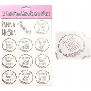 Odstranitelné tetování Sada tetování pro rozlučku se svobodou RŮŽOVÉ ZLATO