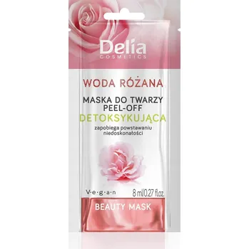 Pleťová maska DELIA Slupovací pleťová maska s růžovou vodou, 8 ml