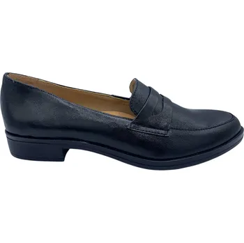 Dámské polobotky Dámské kožené mokasíny Madler 5451 černé Velikost: 41 (EU)