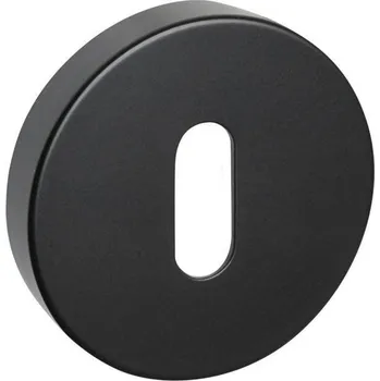 Dveřní kování Rozeta na klíč R68 - černá