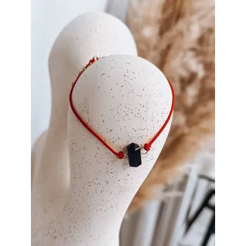 Čelenka Červený náramek CRISTAL s černým kamínkem LY0057 Velikost: ONE SIZE