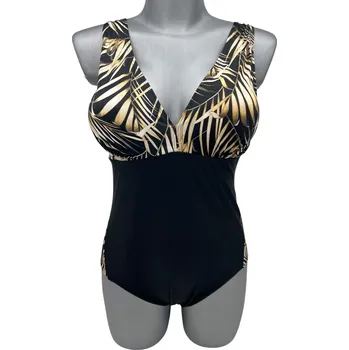 Dámské plavky Hexe Dámské jednodílné plavky bez kostice a odepínací vložkou LUCKA Barva: Oříšková, Velikost: 3XL