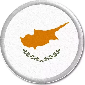 Vlajka Pelisport Kyperská vlajka tištěná nášivka ø 4,5 cm