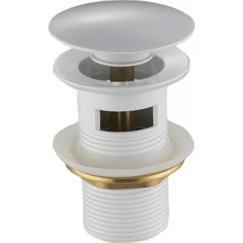 Sifon Zátka s přepadem klik-klak kulatý Swiss Meyer bílá