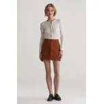 SUKNĚ GANT SUEDE LEATHER SKIRT CACAO