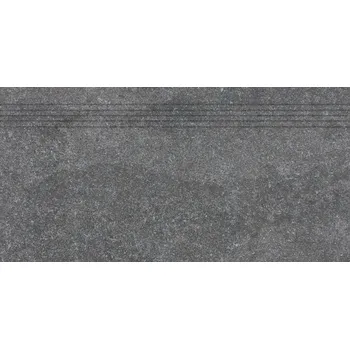 Dlažba RAKO Schodovka Rako Kaamos černá mat rektifikovaná 30x60 DCPSR588 DCPSR588