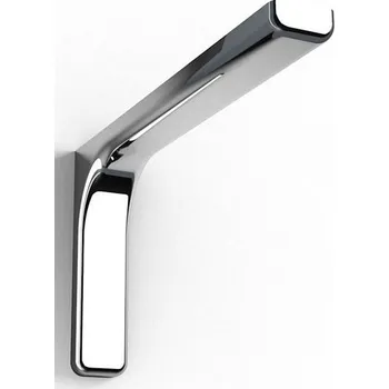 police Chromovaná podpěra police LEONARDO, konzole police 144x240mm, 2 kusy