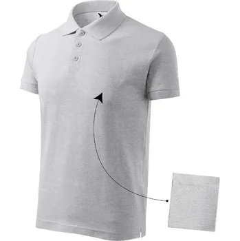 Pánská košile Cotton polokošile pánská světle šedý melír 3XL