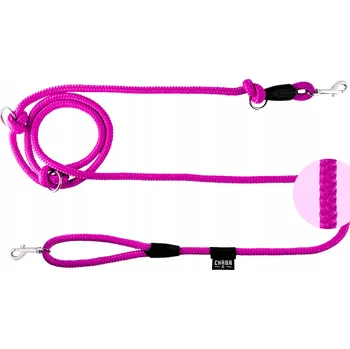 Vodítko pro psa CHABA VODÍTKO PRO PSA LANKOVÉ NASTAVITELNÉ FUCHSIOVÉ PŘEPÍNACÍ 10mm/260cm