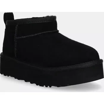 Dívčí sněhule Dětské semišové sněhule UGG CLASSIC ULTRA MINI PLATFORM černá barva 1157791K 99X, EUR 36