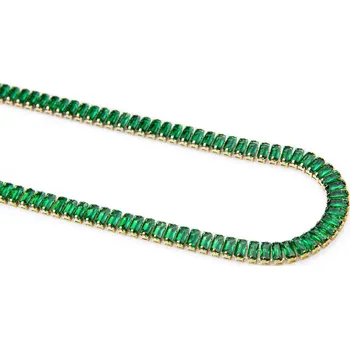 Náhrdelník franco bene Pozlacený Crystal náhrdelník - zelený | 1402