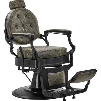 Kadeřnické křeslo Gabbiano Holičské barber křeslo President Barva: Zelená