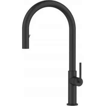 Vodovodní baterie ALVEUS 1150895 - Dřezová baterie s vytahovací sprškou ORION 44,2 cm černá